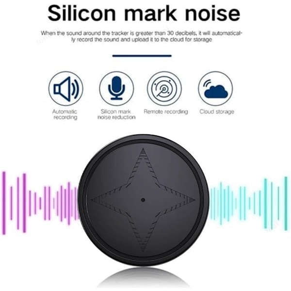 GPS Tracker Stark Magnetisk Bil Fordonsspårning Anti-förlust, Multifunktionell GPS Mini Locator, Automatisk Inspelning/Röstaktiverad Återuppringning med App