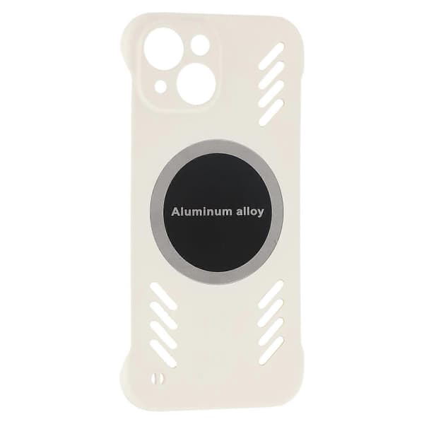 Hardt PC-deksel uten ramme med varmeavledning for iPhone 14 - Hvit
