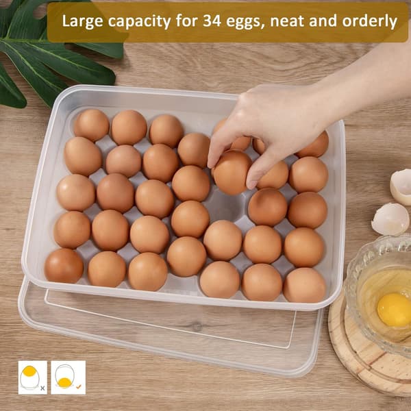 Eggbrett Stort Kjøkken Eggholder, Eggbrett med Lokk