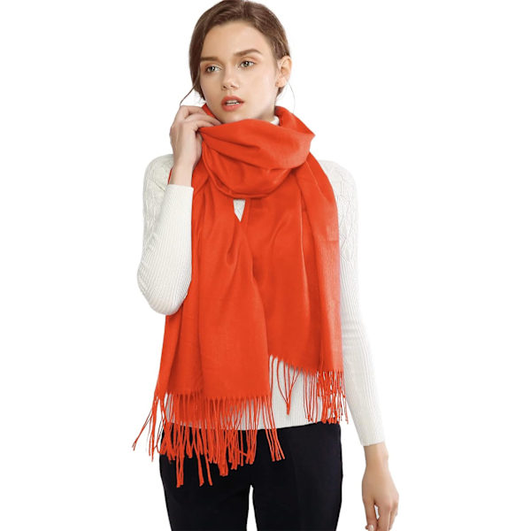 Dam Pashmina Sjalar och Wraps för Bröllopssjalar för Kvinnor Vinter Burnt Orange