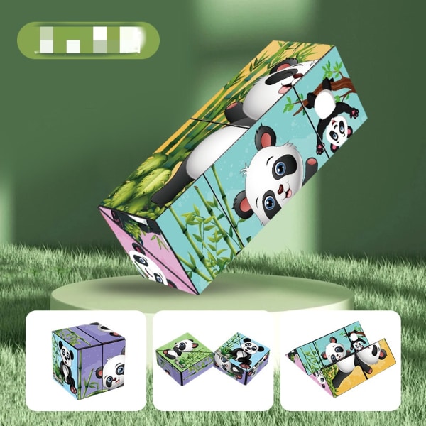 2 stycken pedagogisk leksak Extractor flexibel panda 【Färglåda】 Flexible panda