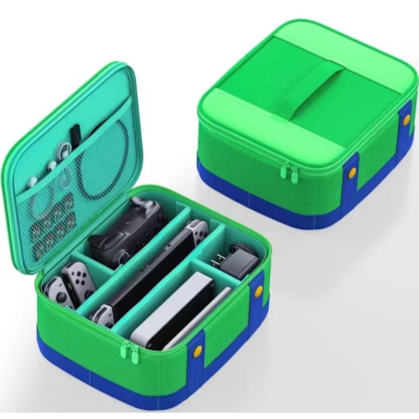 Switch Bæretaske til Nintendo Switch/Lite/OLED, Bærbar Blød Skal Vandafvisende Beskyttelse Opbevaring Rejsetaske green