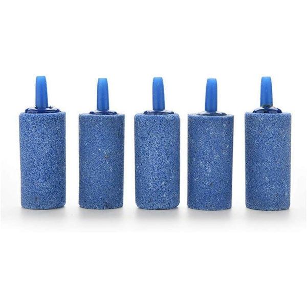5 stk. luftsten, cylinderboble-diffuser til luftpumpeakvarier