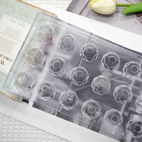 2 STK Chokoladeform, Polycarbonat Chokoladeform, 3D Transparent Polycarbonat Chokoladeform