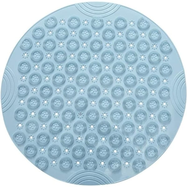 Kylpyhuoneen liukueste TPR (sininen (kristalli piikki)) 55 * 55 cm (pyöreä) vit