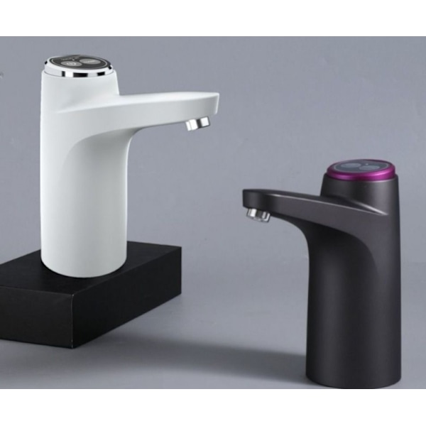 Elektrisk vattenpump, dricksvattenpump, USB-laddningsbar pump för vattenflaskor, automatisk vattenpump, bärbar vattenautomat för inomhus- och utomhusbruk White