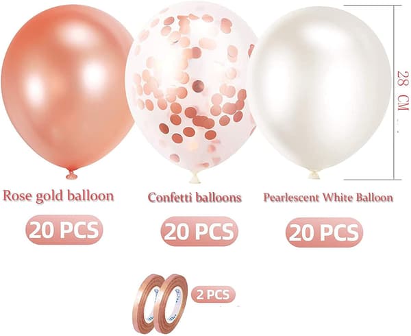 60 st Ballonger med Konfetti, 12 tum