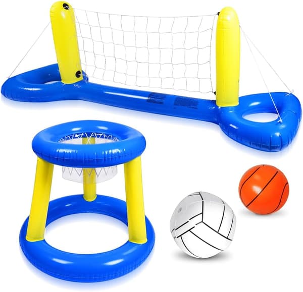 Basketboll Flyt Set, Pool Basketboll Ställning, Sommar Vattensport Leksaker