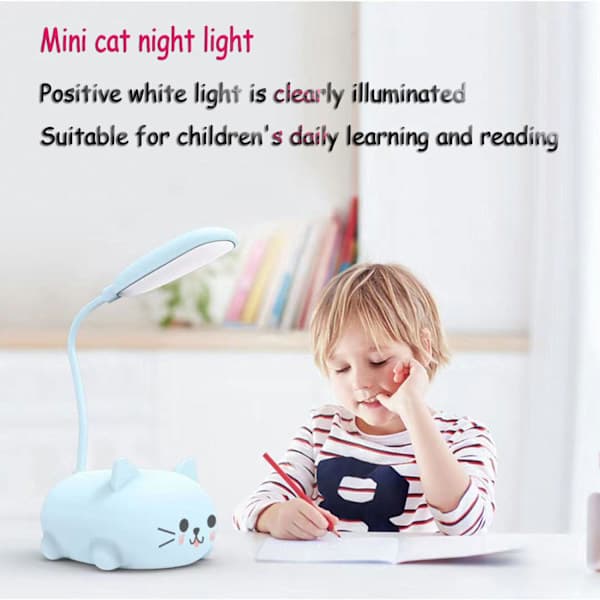 Sød Grøn Mini Kat Natlampe, USB Genopladelig, Sammenklappelig til Børneværelse GRØN GRØN