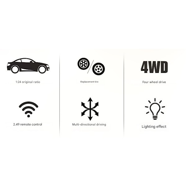 2.4G Drift Kauko-ohjattava Auto 4WD RC Drift Auto Leikki Kauko-ohjattava GTR Malli AE86 Ajoneuvo Kauko-ohjattava Kilpa-auto Leikki Lasten Lahja A01 Red Model