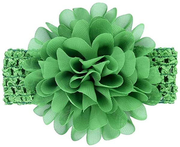 18 st Baby Flickor Hårband Chiffon Blommor Mjuk Elastisk