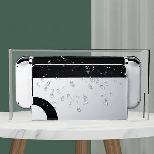 Støvdeksel for Nintendo Switch & Switch OLED, Swtich Tilbehørsbeskyttelse for NS Switch/Switch OLED, Vanntett Anti-ripe Deksel - Transparent