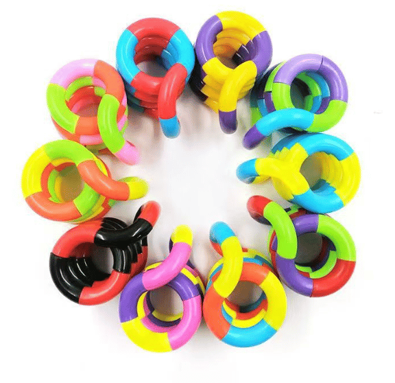 2-pak Tangle Twist Fidget-legetøj / Sensorisk legetøj multifarvet