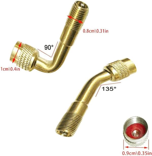 4 st Professionella Däckventilförlängningsadapter Kit