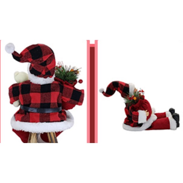 Jultomte 35CM Sittande Jultomte Ornament Julscen Dockor Dekorationer