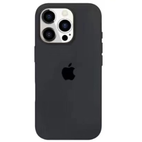 Passer til iPhone 16-serien flydende silikone mobiltelefon etui, kompatibel med MagSafe mobiltelefon sæt etui med vibrationslydeffekt animation Midnight Black iPhone 16pro