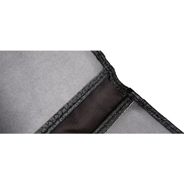 Äkta läder kortfodral ultrafint kortfodral fast anti-stöld borste herr kortfodral äkta läder kortfodral Dark brown