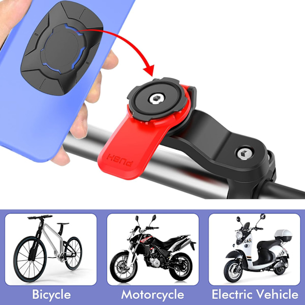 Cykeltelefonholder Motorcykeltelefonholder [med adapter hurtigudløsning] Motorcykeltelefonholder [360° roterbar justerbar] Smartphone Blue