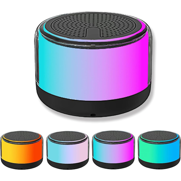 Kannettava Bluetooth-kaiutin, Bluetooth-kaiutin LED-valoilla, langaton kaiutin HD-äänellä, tukee TF-korttia Multicolor