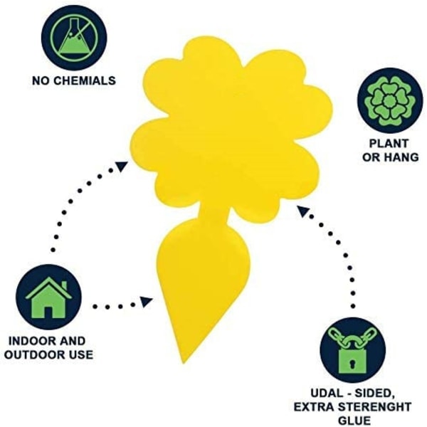 INF Klistrefælde til skadedyr på stueplanter Fluefanger 12-pak