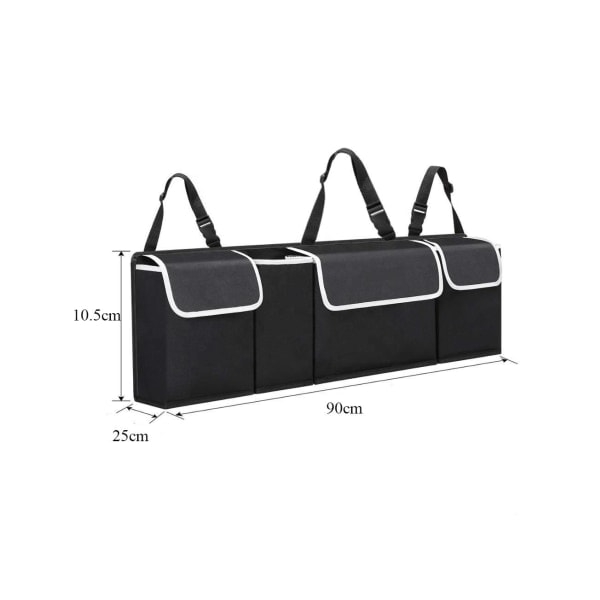 Förvaring för bilbagage (90 cm) Svart
