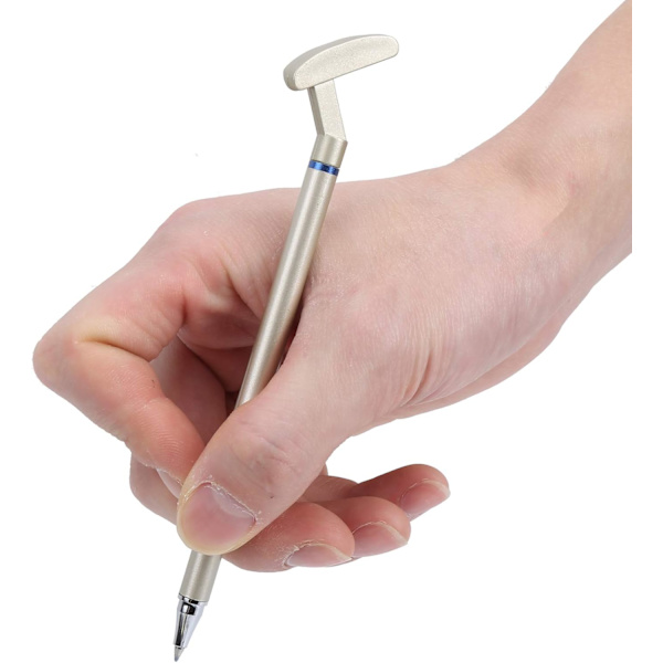 Golf Ballpoint Pen Holder, Mini Desktop Golf Ballpoint Pen Holder med 3 Golfklubber Penner Plast Golfer Souvenir Set Gave