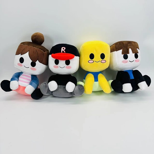 Blox Buddy Plyschleksak, Roblox Bacon Girl, Cool Boy Hat Dock, Julplyschdocka Present, Baseboll Baby Plyschleksak, Present till Män och Kvinnor Four-piece set