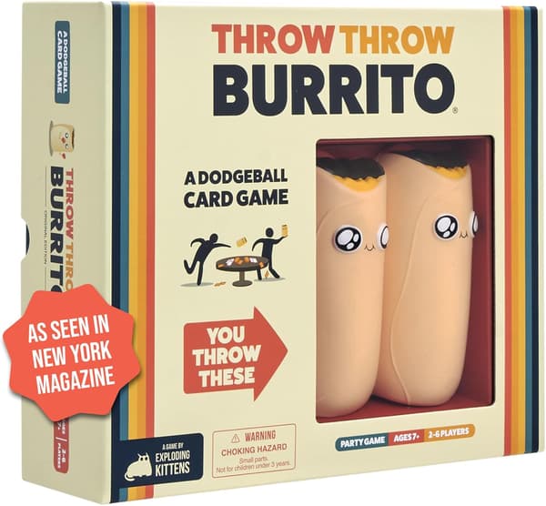 Exploding Kittens - Esittelee Throw Throw Burrito - Polttopallokorttipeli - Perhekorttipelit aikuisille, teineille ja lapsille - 2-6 pelaajaa - Ikäsuositus 7+
