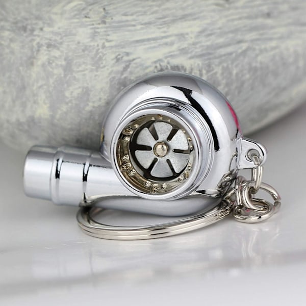 Kreativ Hylse Spinning Turbo Turbine Turbolader Nøkkelring Nøkkelkjede Nøkkelring Nøkkelholder Lag Ekte Fløyteslyd.