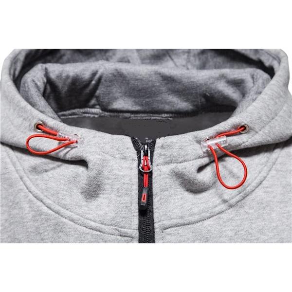 Herre hettegenser Sweatshirt Jakker New Grey XL