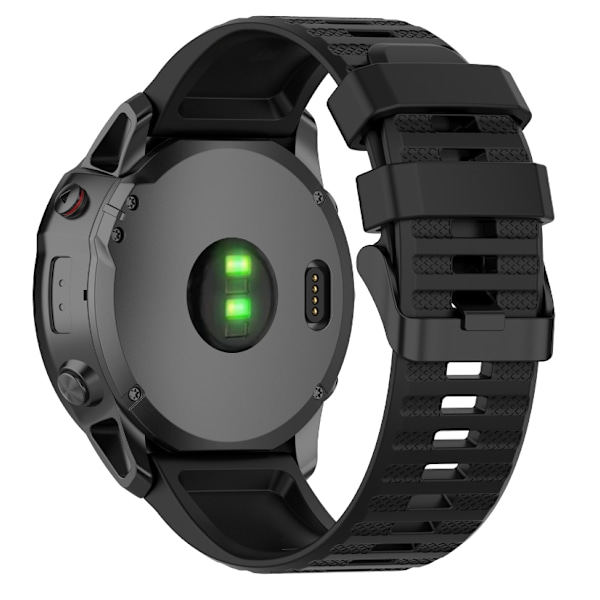 Kellon ranneke Garmin Fenix 7/6/5 -kelloon, musta