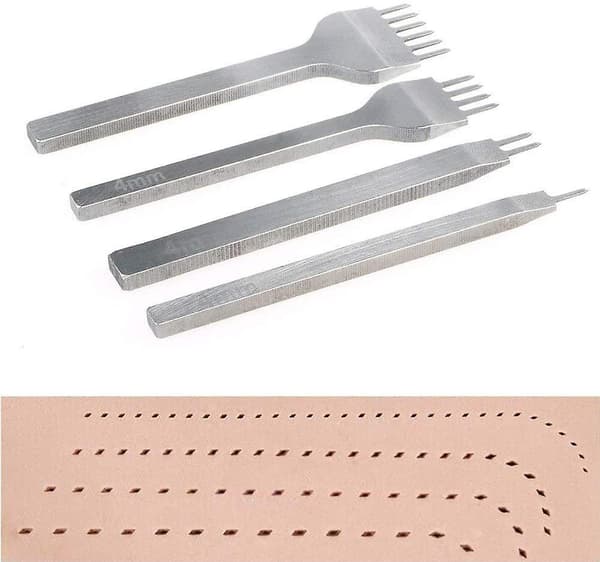 4 stk. DIY Lærstemplingsverktøysett Lærhåndverk