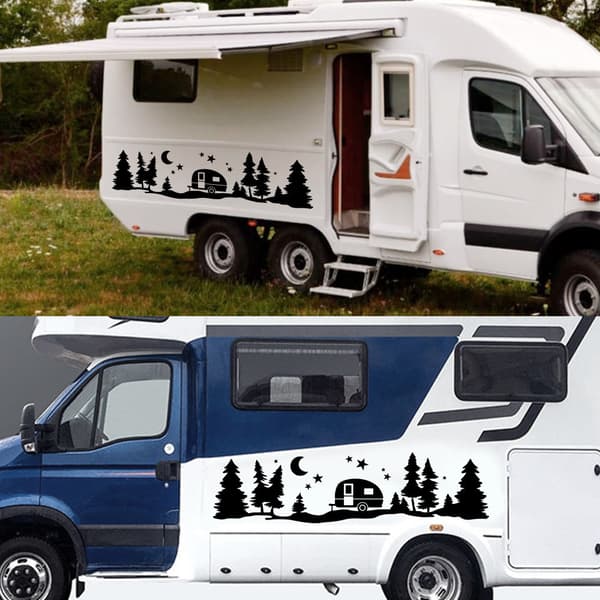 Puut Metsä Vinyl-Tarra Tarra SUV RV Van Caravanille