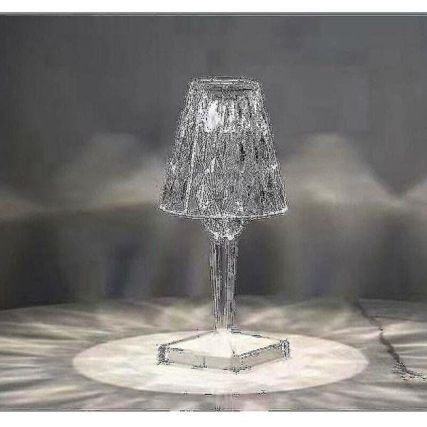 Natlampe, Akryl Bordlampe, Genopladelig Projektionslampe, Italiensk Design Kartell (Enkel Styk)