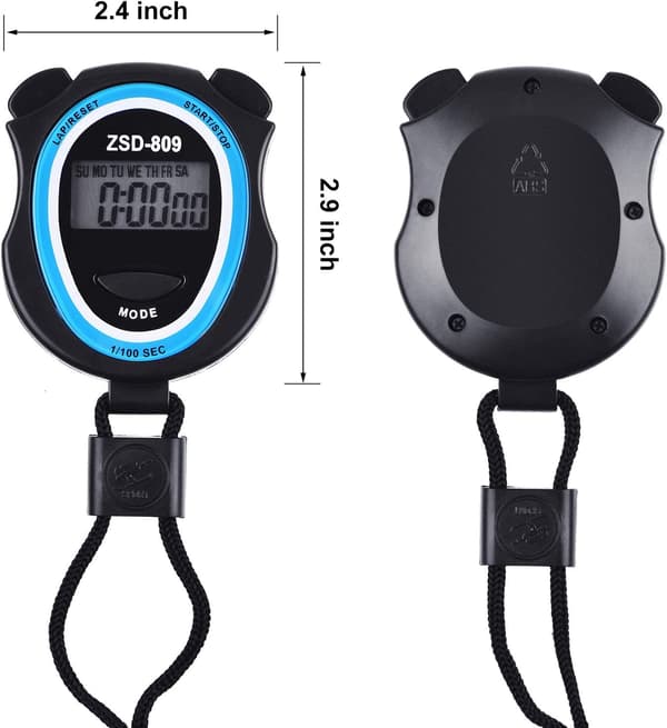 3 stk. digital stopur, elektronisk digital sports stopur timer