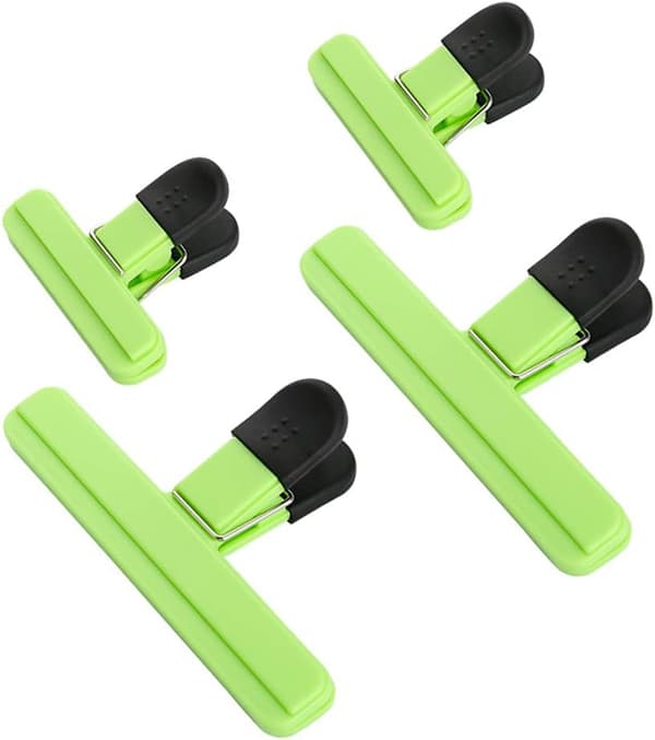 12 stk Plast Lås Klips Mat Tenger (2 Størrelser)
