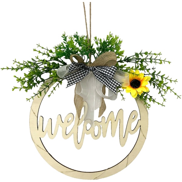 Welcome wreath (hollowed out WELCOME without light)