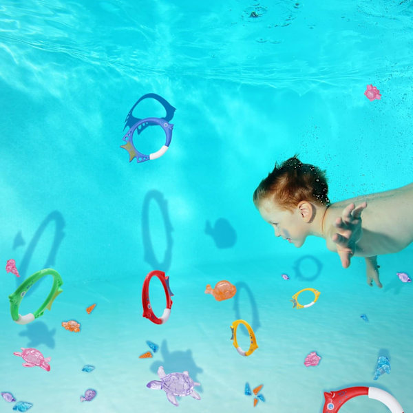Simleksak för dykning i poolen - Dykringar - Dyktorped för simträning under vattnet - Sommarpool