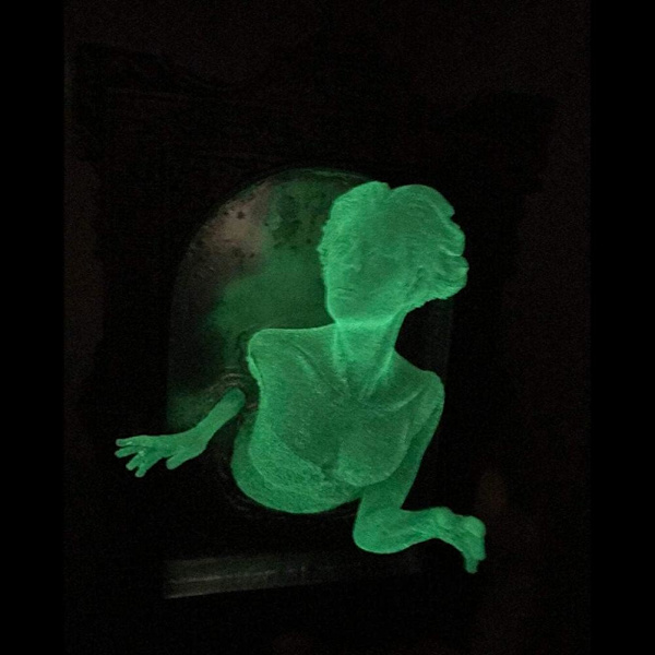 Hohtava Peilihaamu 3D Kauhu Seinäveistos Koriste
