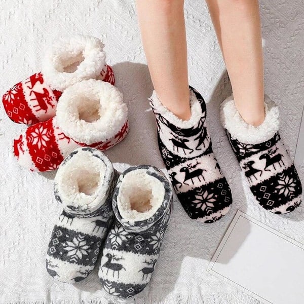 Indendørs Slippers/Varme Jule High Heel Slippers - Morgen Slippers Grå 39-41 Gray 39-41