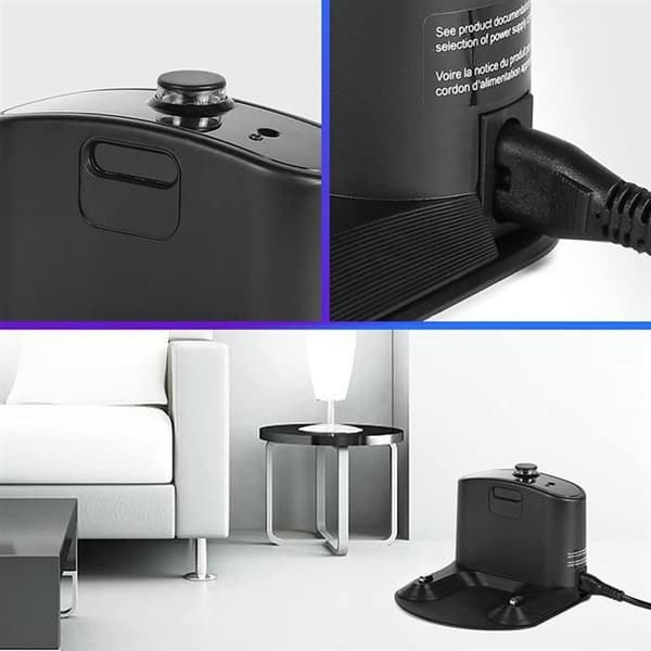 Laderdokkingstasjon for IRobot Roomba E5 E6 I1 I3 I4 I6 I7 I8 500 600 700 800 900-serien Ladebase EU-plugg