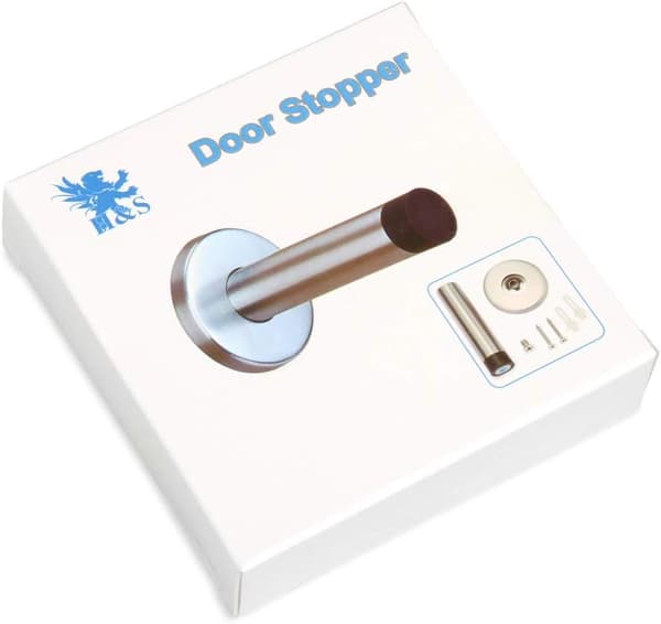 2X dørstopper, rustfri stål buffer