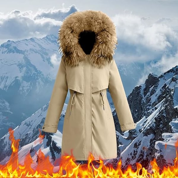 Khaki Dam Winter Parker Warm Winter Coat /XL khaki XL