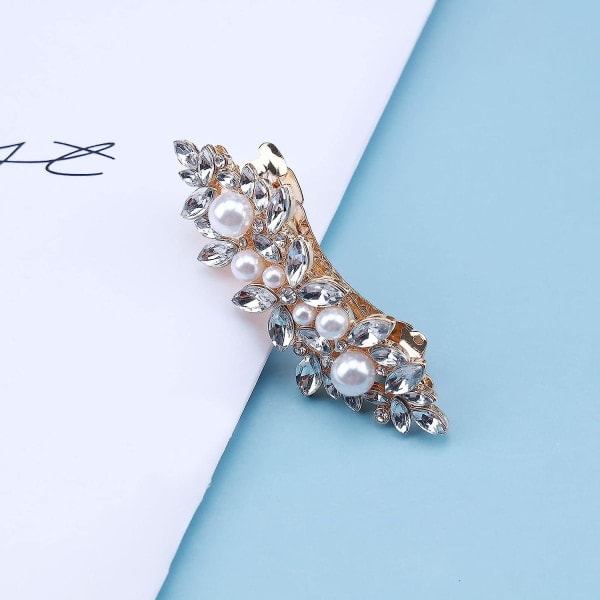 Rhinestone-helmihiuspidike Hiustapit Vintage-helmihiuspidike Kultakristallihiuspidike Morsiushiuspidike Hiustappi Koristeelliset hiusasusteet naisille