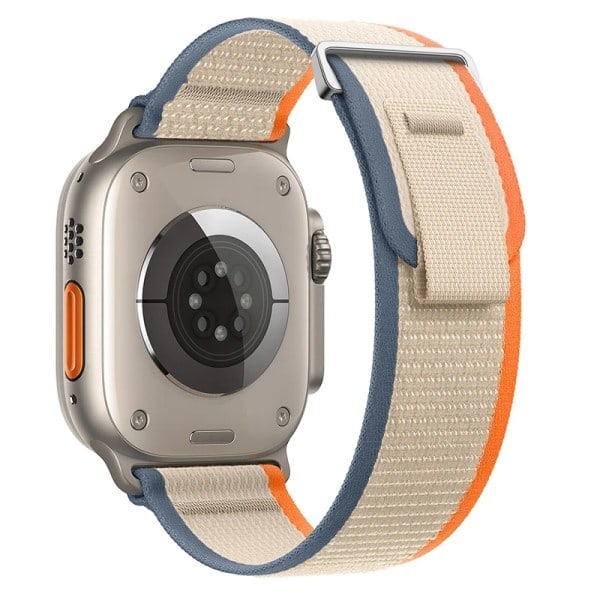 Rem til Apple Watch 44mm 40mm 45mm 41mm 42 44 45mm Sportsarmbånd iwatch Ultra 2 49mm Series 9 8 View 7 6 5 4 3 Gul Beige 02 49mm 45mm 44mm 42mm Orange beige18 41mm 40mm 38mm