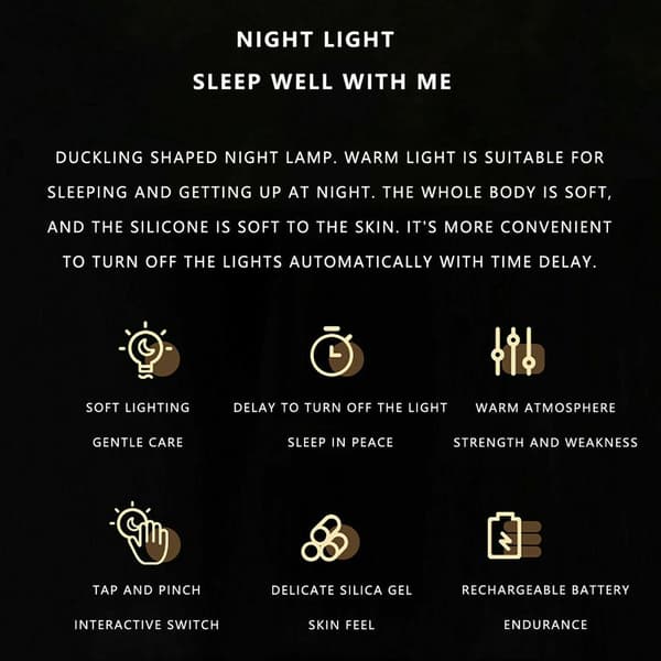 LED Silikon And Night Light, USB Ladbar Berøringssensor