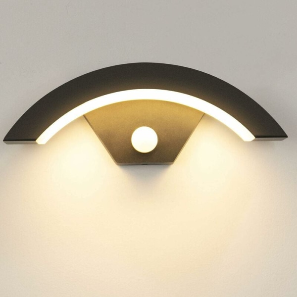 Udendørs vandtæt væglampe LED indendørs menneskelig krop smart induktionsvæglampe 12W varm hvid，til indendørs og udendørs