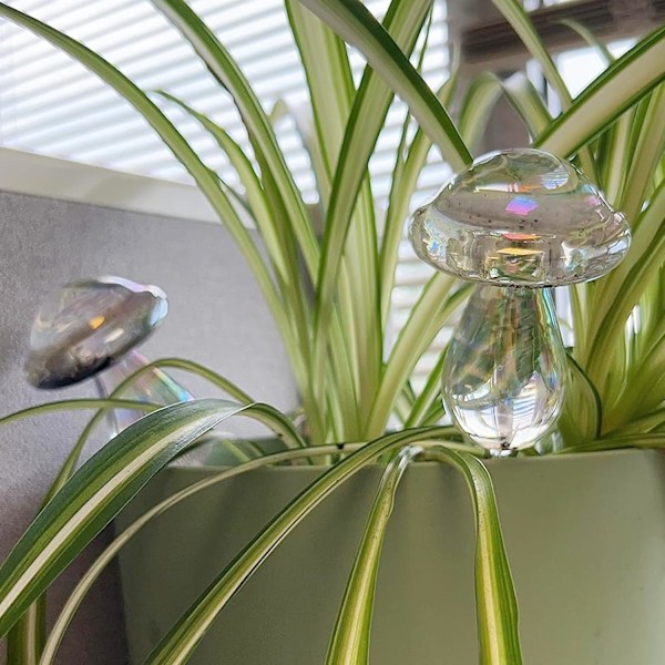 4-pack svampformade självbevattnande kulor, automatisk växtbevattnare, handblåst glasbevattningskanna för inomhus- och utomhusväxter 1003