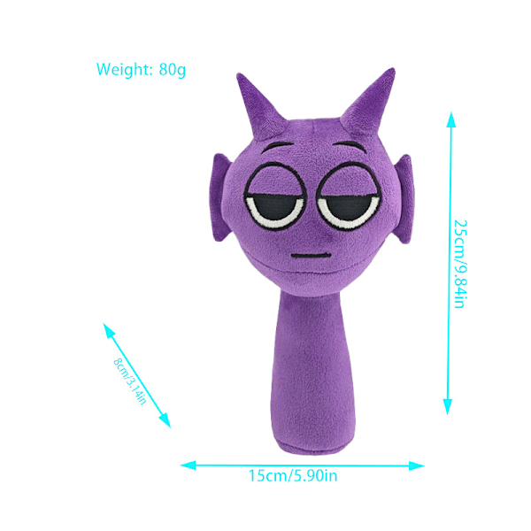 Sprunki bamse, Sprunki spill bamse, for voksne, barn, dukker, beste gaver Purple thorn head