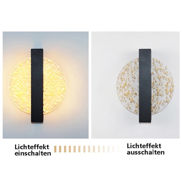 Vegglampe innendørs akryl LED vegglampe - lett luksus stue soverom nattbord - moderne enkelhet - tre-tone belysning - ledningsbruk Gold diagonal gold foil